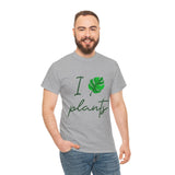 I Love Plants Unisex Heavy Cotton Tee Eco Friendly Botanical Leaf Nature Lover Green Gardening T Shirt Sustainable Plant Parent Gift For Gardeners