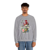 You Can Be Whatever Motivational Crewneck Sweatshirt Comfortable Unisex Pullover Bold Floral Empowerment Design Streetwear Positive Vibes Cozy Everyday Wear Perfect Gift for Dreamers Friends and Free...
