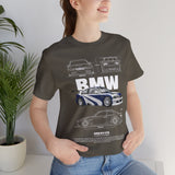 Blue Track Ready Performance Coupe Artwork Unisex Heavy Cotton Tee High Speed Racing Inspired Streetwear Graphic Shirt For Car Enthusiasts And Motorsport Art Fans