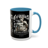Cronus The Dark Sovereign Accent Coffee Mug 11oz 15oz Greek Mythology Statue Graphic Gothic Streetwear Bold Artistic Ceramic Cup