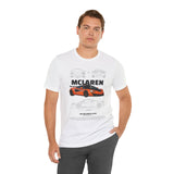 Orange Hypercar Blueprint Unisex Heavy Cotton Tee High Detail Automotive Art Streetwear Graphic for Car Enthusiasts and Daily Wear