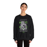 Money Mindset Unisex Heavy Blend Crewneck Sweatshirt Graphic Pullover Black Hustle Grind Wealth Entrepreneur Motivational Streetwear Bold Artistic Fashion Outfit