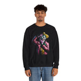 Snapshot of Madness Unisex Heavy Blend Crewneck Sweatshirt Dark Comic Art Streetwear Design Neon Aesthetic Wearable Art Comfortable Premium Fleece for Creative Thinkers and Visionary Artists