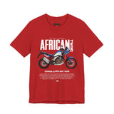 African Twin Adventure Motorcycle Graphic Tee Off Road Touring Bike T Shirt For Riders Explorers Long Distance Travel Motorsport Streetwear Gift