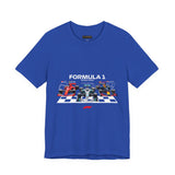 Formula 1 High Performance Triple Racing Machines Unisex Heavy Cotton Tee Dynamic Motorsport Inspired Streetwear Graphic Shirt for Speed Lovers and Premium Casual Style