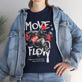 Move With Flow Breakdance Graphic Unisex Heavy Cotton Tee Hip Hop Streetwear Dance Rhythm Urban Style T Shirt