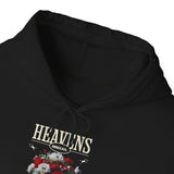 Heavens Hallucinations Hoodie Comfortable Unisex Heavy Blend Sweatshirt Artistic Streetwear Bold Floral Graphic Design for Self Expression Perfect Gift for Friends Birthdays Cozy Days