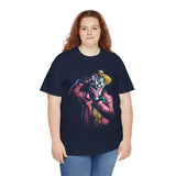 Snapshot of Madness Unisex Heavy Cotton Tee Dark Comic Art Streetwear Design Bold Neon Aesthetic Premium Graphic T Shirt Perfect for Artists Dreamers and Street Culture Enthusiasts