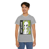 Not Alone Alien Unisex T Shirt Cartoon UFO Graphic Tee Extraterrestrial Sci Fi Space Themed Paranormal Conspiracy Inspired Streetwear Top
