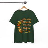 Unisex Ho’oponopono Sunflower T Shirt Healing Affirmation Tee Spiritual Gratitude Mindfulness Inspired Positive Energy Heavy Cotton Graphic Top