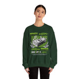Money Power Unisex Heavy Blend Crewneck Sweatshirt Dollar Stack Neon Green Graphic Hustle Mindset Streetwear Motivational Pullover