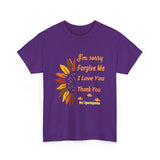 Ho’oponopono Sunflower Unisex T Shirt Healing Affirmation Tee Spiritual Gratitude Mindfulness Inspired Positive Energy Heavy Cotton Graphic Top