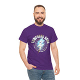 Temporal Echo Lightning Globe Graphic Unisex Heavy Cotton Tee Bold Streetwear Past Present Future Inspired T-Shirt