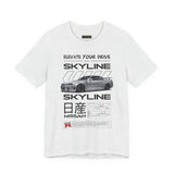Japanese Performance Coupe Skyline Inspired Unisex Streetwear Tee High Speed Racing Car Graphic Shirt JDM Culture Drift Style Automotive Art Design For Car Lovers Urban Fashion