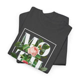 Mother Floral Design Unisex Heavy Cotton Tee Comfortable T Shirt Botanical Typography Graphic Streetwear Gift For Mom Mother’s Day Birthday Casual Everyday Wear