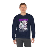 Unisex Heavy Blend Crewneck Sweatshirt Apocalypse Chaos Graphic Pullover Black Greek Statue Vaporwave Streetwear Bold Futuristic Artistic Fashion Outfit