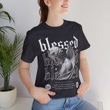 Blessed Angel Statue Graphic Unisex Jersey Short Sleeve Tee Gothic Streetwear Aesthetic Spiritual Bold Artistic Fashion T Shirt