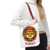 Kathakali Tote Bag Kerala Traditional Dance Art Canvas Bag Indian Culture Onam Festival Malayalam Heritage Ethnic Graphic Reusable Shopping Bag
