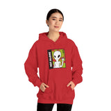 Unisex Not Alone Alien Hoodie UFO Graphic Pullover Sweatshirt Cartoon Extraterrestrial Sci Fi Space Themed Conspiracy Inspired Paranormal Streetwear
