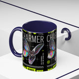 The Charmer Butterfly Accent Coffee Mug 11oz 15oz Black Two Tone Ceramic Cup Aesthetic Iridescent Butterfly Design Gift for Coffee Lovers