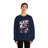 Aliens Exist UFO Graphic Unisex Heavy Blend Crewneck Sweatshirt Sci Fi Streetwear Alien Space Pullover