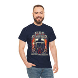 Firefighter Heroic Spirit Unisex Heavy Cotton Tee Bold Firefighter Graphic Shirt Courageous Rescue Design Motivational Streetwear Gift for Firefighters, Heroes, and Everyday Warriors