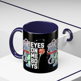 Eyes On Me Boys Medusa Accent Coffee Mug 11oz 15oz Mythological Streetwear Bold Empowerment Design Perfect Gift for Coffee Lovers Friends Birthdays Daily Motivation
