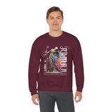 Sculptural Future Statue Art Graphic Unisex Heavy Blend Crewneck Sweatshirt Cosmic Greek Goddess Abstract Streetwear Pullover