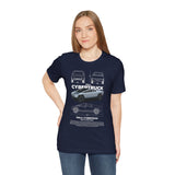 Futuristic Electric Pickup Blueprint Art Unisex Heavy Cotton Tee Bold Streetwear Graphic Shirt For Car Lovers And Tech Enthusiasts