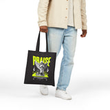 Praise Angel Statue Graphic Cotton Canvas Tote Bag Spiritual Gothic Streetwear Eco Shopper