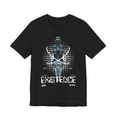 Existence Dystopian Society Cyborg Unisex Jersey Short Sleeve Tee Futuristic Sci Fi Robotic Graphic Cyberpunk Streetwear Statement T Shirt