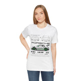 Porsche GT3 RS Inspired Blueprint Design Unisex Heavy Cotton Tee Premium Racing Streetwear Car Lovers T Shirt for Enthusiasts and Everyday Wear