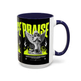 Praise Angel Statue Graphic Ceramic Mug Gothic Spiritual Coffee Tea Cup Bold Streetwear Design