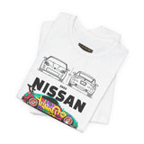 Nissan 240Z Illustrated Tee Donut Drift Car Inspired Graphic T Shirt Street Racing Art Tee JDM Style Automotive Streetwear Unisex Shirt for Car Lovers Drift Fans Racing Culture Outfit