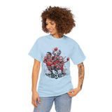 Legends On Court Unisex Heavy Cotton Tee Basketball Streetwear Graphic T Shirt Vibrant Athletic Art Design Perfect Gift For Sports Fans Players Gymwear Festivals And Urban Fashion Lovers