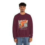 Money Is Not Just Currency Burning Dollar Graphic Unisex Heavy Blend Crewneck Sweatshirt Hustler Streetwear Motivational Cash Fire Design