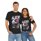 Aliens Exist UFO Graphic Unisex Heavy Cotton Tee Sci Fi Streetwear T Shirt Extraterrestrial Space Alien Design
