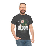 Bloom Stronger Floral Graphic Unisex Heavy Cotton Tee Comfortable Motivational Streetwear Inspirational Empowerment T Shirt Perfect Gift for Nature Lovers Self Growth Casual Wear