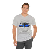 Blue Hypercar Blueprint Unisex Heavy Cotton Tee High Performance Streetwear Design for Car Enthusiasts Racers and Speed Lovers