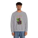 Ruler of the Sea Poseidon Unisex Heavy Blend Crewneck Sweatshirt Greek Mythology Statue Graphic Gothic Streetwear Bold Artistic Pullover