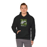 Money Power Unisex Heavy Blend Hooded Sweatshirt Dollar Stack Neon Green Graphic Hustle Mindset Streetwear Motivational Hoodie