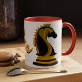 Tate Knight Logo Accent Coffee Mug 11oz 15oz Gold Foil Chess Horse Design Motivational Hustler Ceramic Cup Bold Luxury Inspired Streetwear Gift Drinkware