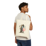 Sculptural Future Statue Art Cotton Canvas Tote Bag Greek Goddess Abstract Cosmic Splash Bold Artistic Streetwear Reusable Shopping Bag
