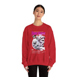 Unisex Heavy Blend Crewneck Sweatshirt Apocalypse Chaos Graphic Pullover Black Greek Statue Vaporwave Streetwear Bold Futuristic Artistic Fashion Outfit