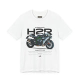 Kawasaki Ninja H2R Inspired Hyperbike Graphic Unisex Heavy Cotton Tee Streetwear Racing Style Motorcycle Art Shirt for Speed Lovers and Track Enthusiasts
