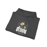 Bloom Stronger Floral Graphic Hoodie Comfortable Unisex Sweatshirt Motivational Streetwear Inspirational Empowerment Design for Self Growth Resilience Perfect Gift for Friends Birthdays Cozy Days Casual Wear