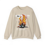 Currency Blaze Burning Money Graphic Unisex Heavy Blend Crewneck Sweatshirt Bold Streetwear Flame Cash Statement Urban Pullover