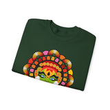 Unisex Kathakali Crewneck Sweatshirt Heavy Blend Pullover Kerala Traditional Dance Art Graphic Indian Culture Onam Festival Malayalam Heritage Design