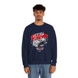 Attire Power Unisex Heavy Blend Crewneck Sweatshirt Graphic Pullover Black Hustler Money Stack Design Wealth Streetwear Bold Entrepreneur Alpha Mindset Financial Success Fashion
