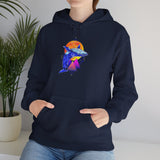 Ballena Cosmic Whale Art Unisex Heavy Blend Hooded Sweatshirt Vibrant Ocean Geometric Design Premium Streetwear Hoodie Soft Fleece Comfortable Fit Bold Marine Life Artwork Perfect Gift for Nature Lovers Dreamers and Creative Souls